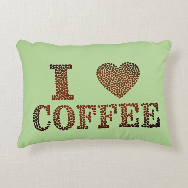 Coussins Décoratifs Coffee Bean I Love Coffee (Devant)