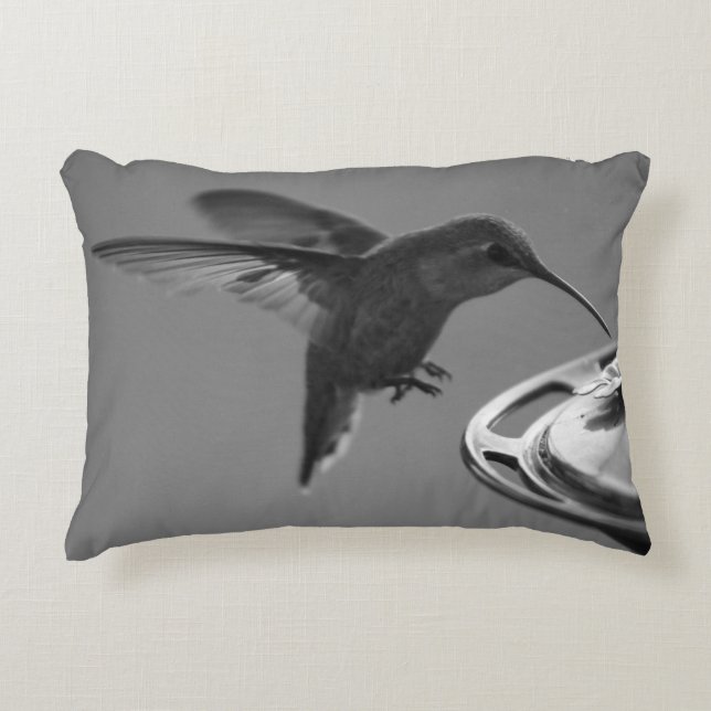 Coussins Décoratifs Colibri noir et blanc 2 ou 3 (Devant)