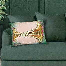 Coussins Décoratifs Collage rose vintage Avec Bords Rouillés