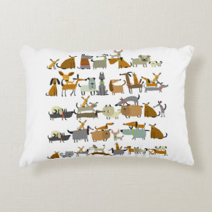 Coussins Décoratifs Collection de chiens mignons, croquis illustration
