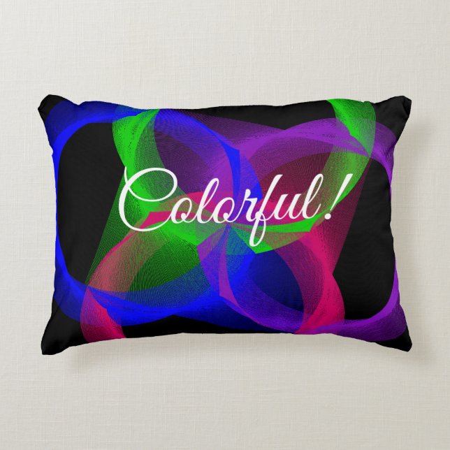 Coussins Décoratifs Colorful Circular Geometric Accent Pillow (Devant)