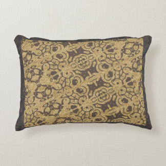 Coussins Décoratifs Conception de motif multi-texturé marron