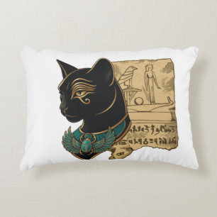 Coussins Décoratifs Conception de Pharaon Chat Noir