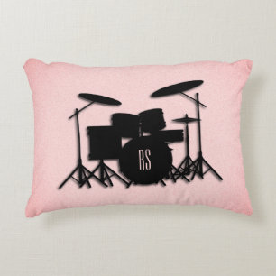 Coussins Décoratifs Conception musicale d'ensemble à tambour monogram