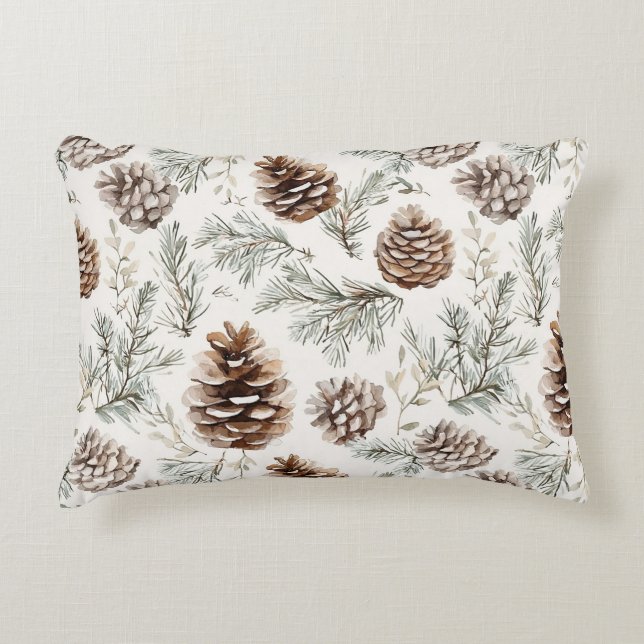 Coussins Décoratifs Cones de pin de Noël (Devant)