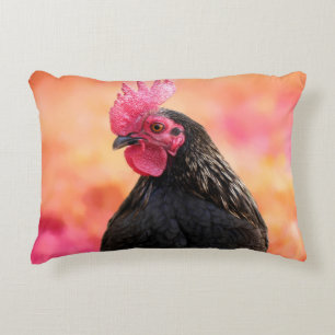 Coussins Décoratifs Coq Noir