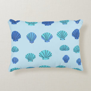 Coussins Décoratifs Coquillage Bleu