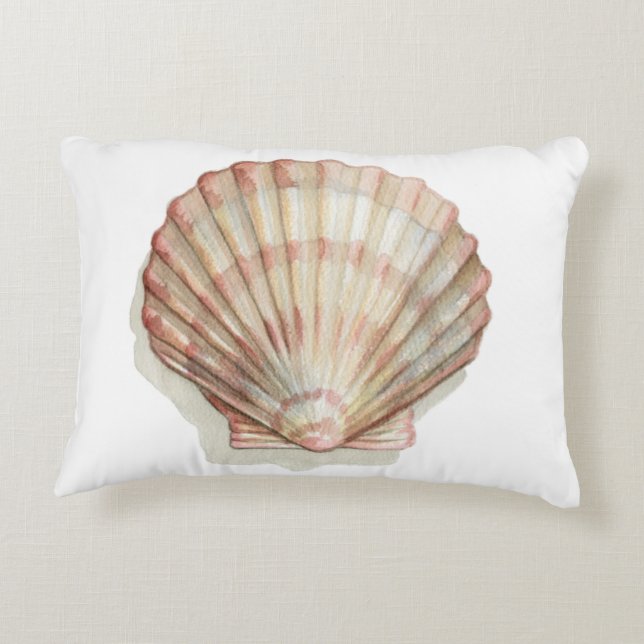 Coussins Décoratifs Coquillage rose et crème (Dos)