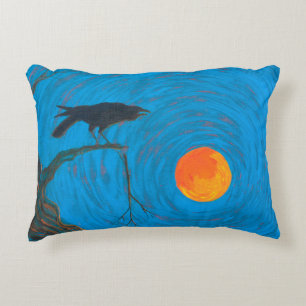 Coussins Décoratifs Corbeau et Pleine lune
