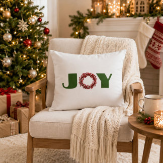 Coussins Décoratifs Couronne de Noël Joie Minimaliste Ferme Fêtes