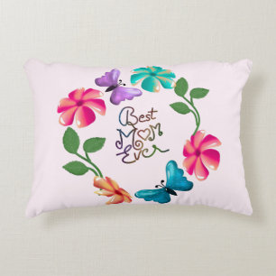 Coussins Décoratifs Couronne florale de la Meilleure Mère qui soit Pap
