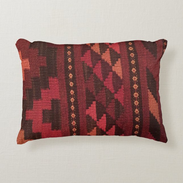 Coussins Décoratifs Couverture marocaine, ton de Bourgogne (Devant)