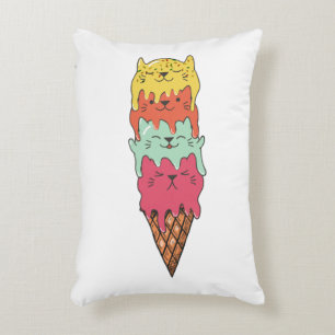 Coussins Décoratifs Crème glacée de chats mignonne   Kawaii Kittens