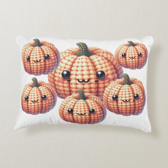 Coussins Décoratifs Crochet Cute Pumpkin (Dos)