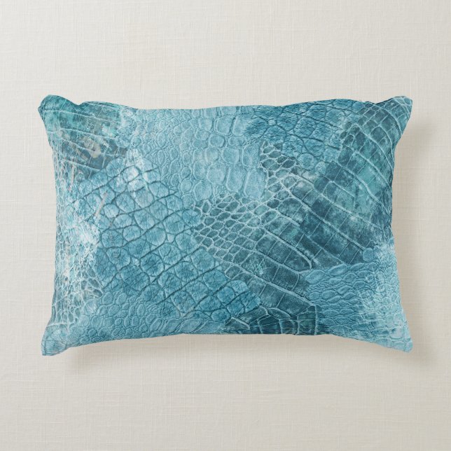 Coussins Décoratifs Crocodile Batik : Textured Fabric Art (Devant)