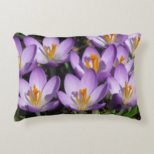 Coussins Décoratifs Crocus violets ensoleillés
