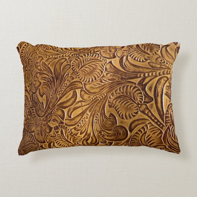 Coussins Décoratifs Cuir Brown Faux (Devant)