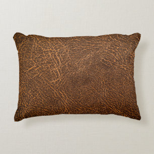 Coussins Décoratifs Cuir Brown naturel : Arrière - plan texturé