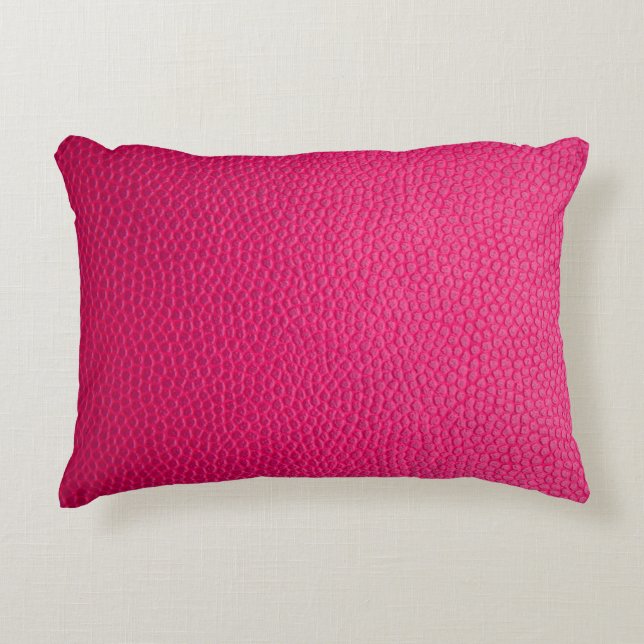 Coussins Décoratifs Cuir rose peau texture cuir (Devant)