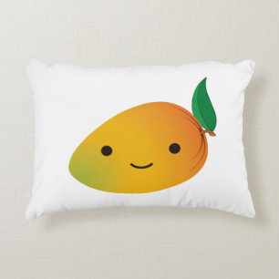 Coussins Décoratifs Cute Kawaii Mango souriant