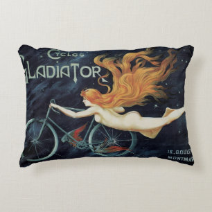 Coussins Décoratifs Cycles Gladiator, Art nouveau victorien vintage