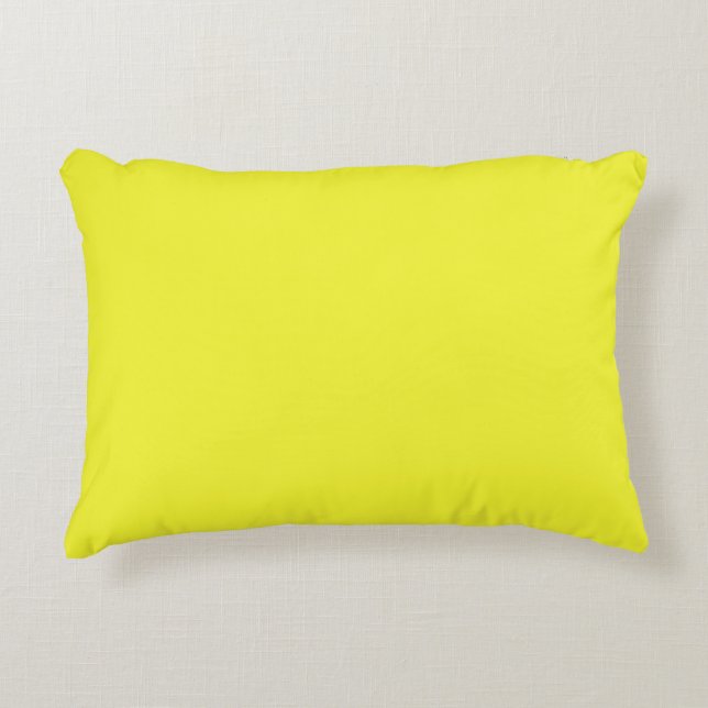 Coussins Décoratifs Daffodique solide jaune (Devant)