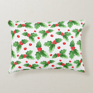 Coussins Décoratifs Décorations de Noël d'aquarelle et de nouvelle