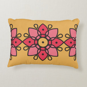Coussins Décoratifs design coloré jaune et rose pour la maison