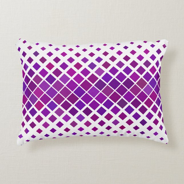 Coussins Décoratifs Design de diamants Magenta Violet (Devant)