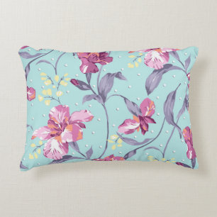 Coussins Décoratifs design de fleur illustration textile art, arrière 