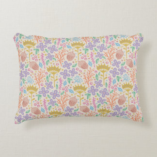 Coussins Décoratifs Design floral rétro avec fleurs et fruits.