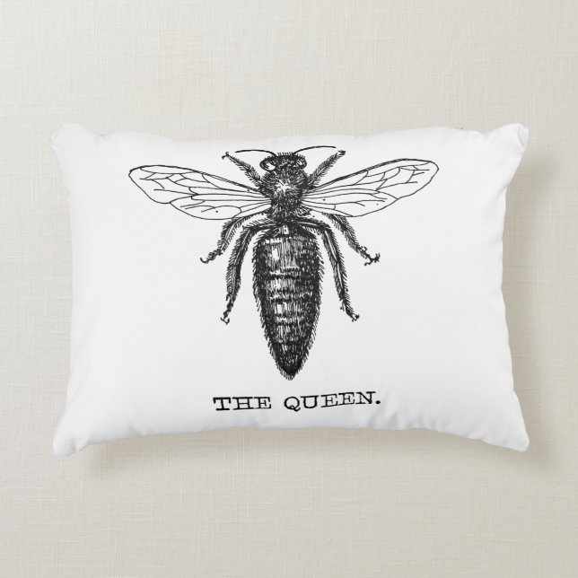 Coussins Décoratifs Dessin classique de l'illustration de Queen Bee (Devant)