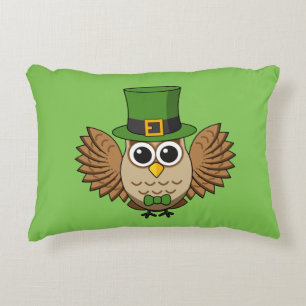 Coussins Décoratifs Dessin de la chouette de la Saint Patrick