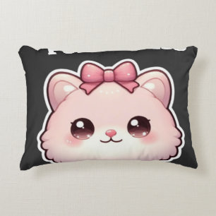 Coussins Décoratifs Dessin de nœud papillon rose mignon de princesse f