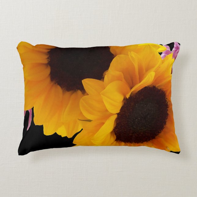 Coussins Décoratifs Deux tournesols jaunes (Devant)