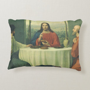 Coussins Décoratifs Dîner de gala à Emmaüs avec Jésus-Christ