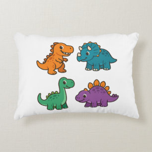 Coussins Décoratifs Dinosaures colorés - Dessin Dino De