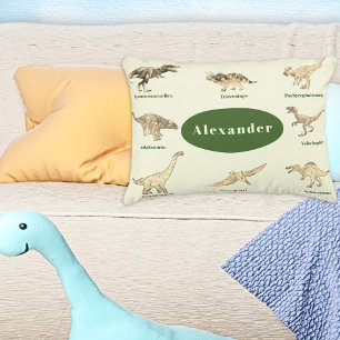 Coussins Décoratifs Dinosaures pour garçons personnalisés