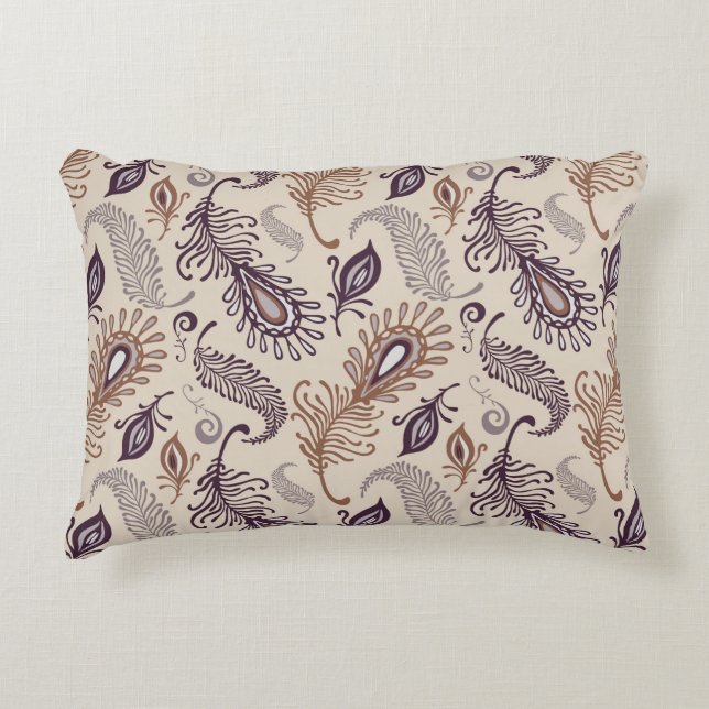 Coussins Décoratifs Divers motif de plume (Devant)