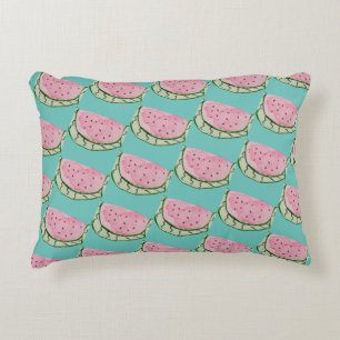 Coussins Décoratifs Doodle de pastèque à l'aquarelle motif peint   