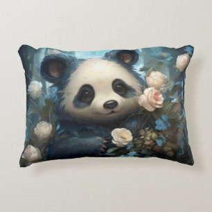 Coussins Décoratifs Doux Ours De Panda Chez Les Roses De La Jungle