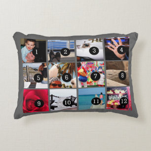 Coussins Décoratifs Douze de vos photos pour rendre votre propre cadea