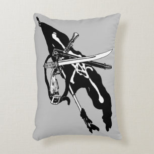 Coussins Décoratifs Drapeau de pirates vintage, crâne et os croisés Jo