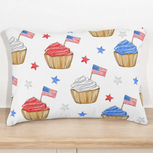 Coussins Décoratifs Drapeau patriotique étoile Cupcake Rouge Blanc Ble