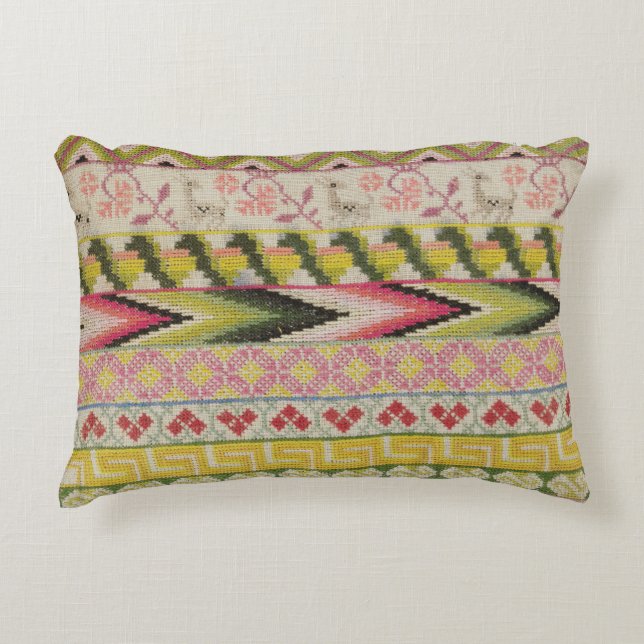 Coussins Décoratifs Échantillonneur de broderie (Devant)