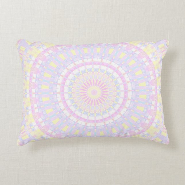 Coussins Décoratifs Eclectique complexe Boho coloré Pastel Mandala (Devant)