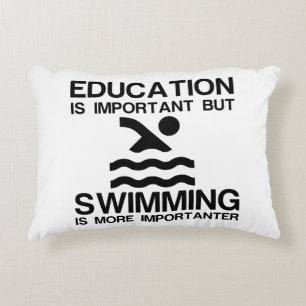 COUSSINS DÉCORATIFS ÉDUCATION IMPORTANTE IMPORTANTE NAGE