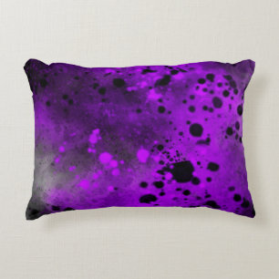Coussins Décoratifs Effet Dessin de peinture Violet & Noir