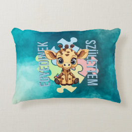Coussins Décoratifs Egyedinek születtem – kedves zsiráfos design