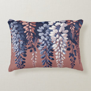 Coussins Décoratifs Élégance de la Wisteria marine et Rose
